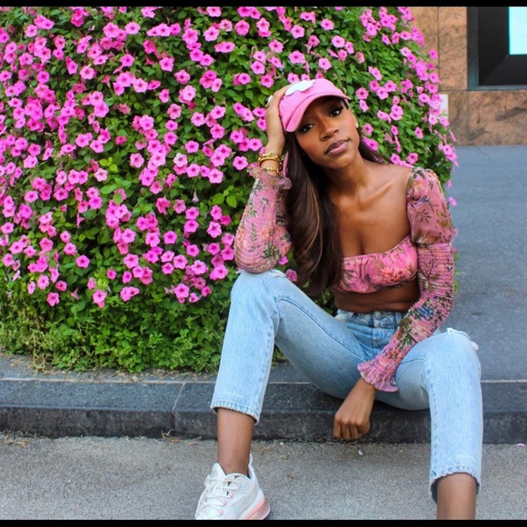 Chiffon Rushed Crop Top - Picture 7 of 7